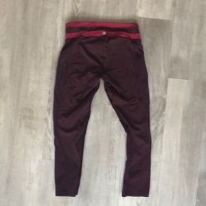 Lululemon Maroon Cropped Leggings